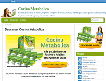 Tablet Screenshot of cocinametabolicafacil.com